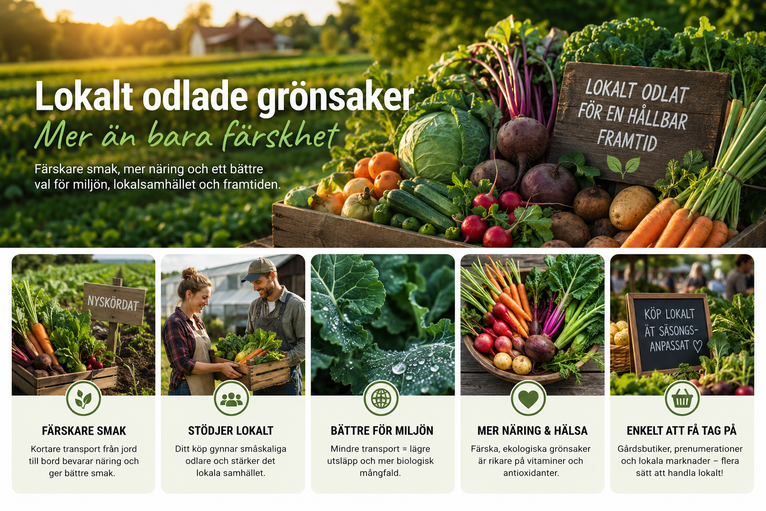 Lokalt odlade grönsaker: fördelarna med mat från din egen region