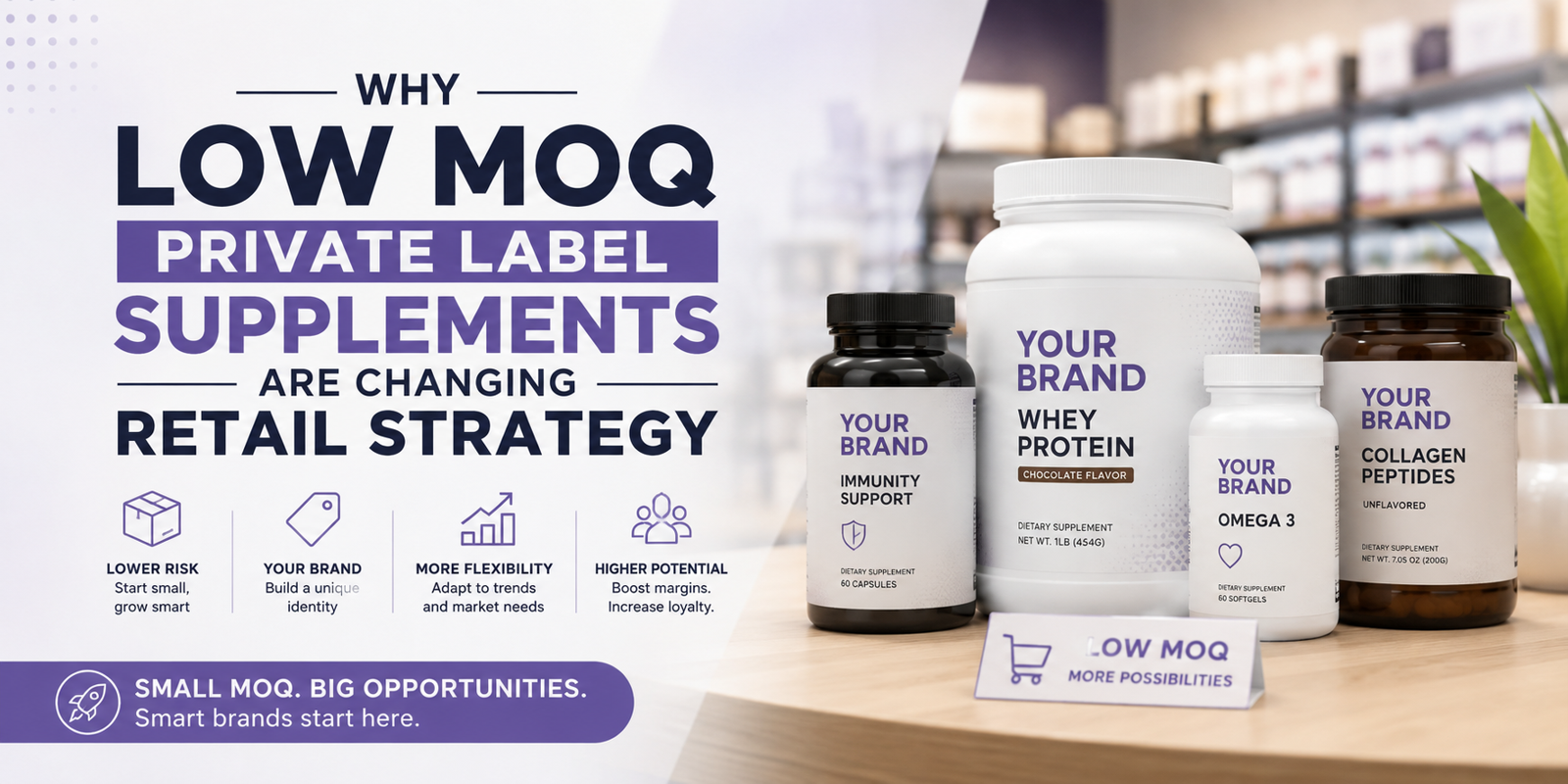 Low MOQ Private Label Supplements: How Retailers Test New SKUs Safely