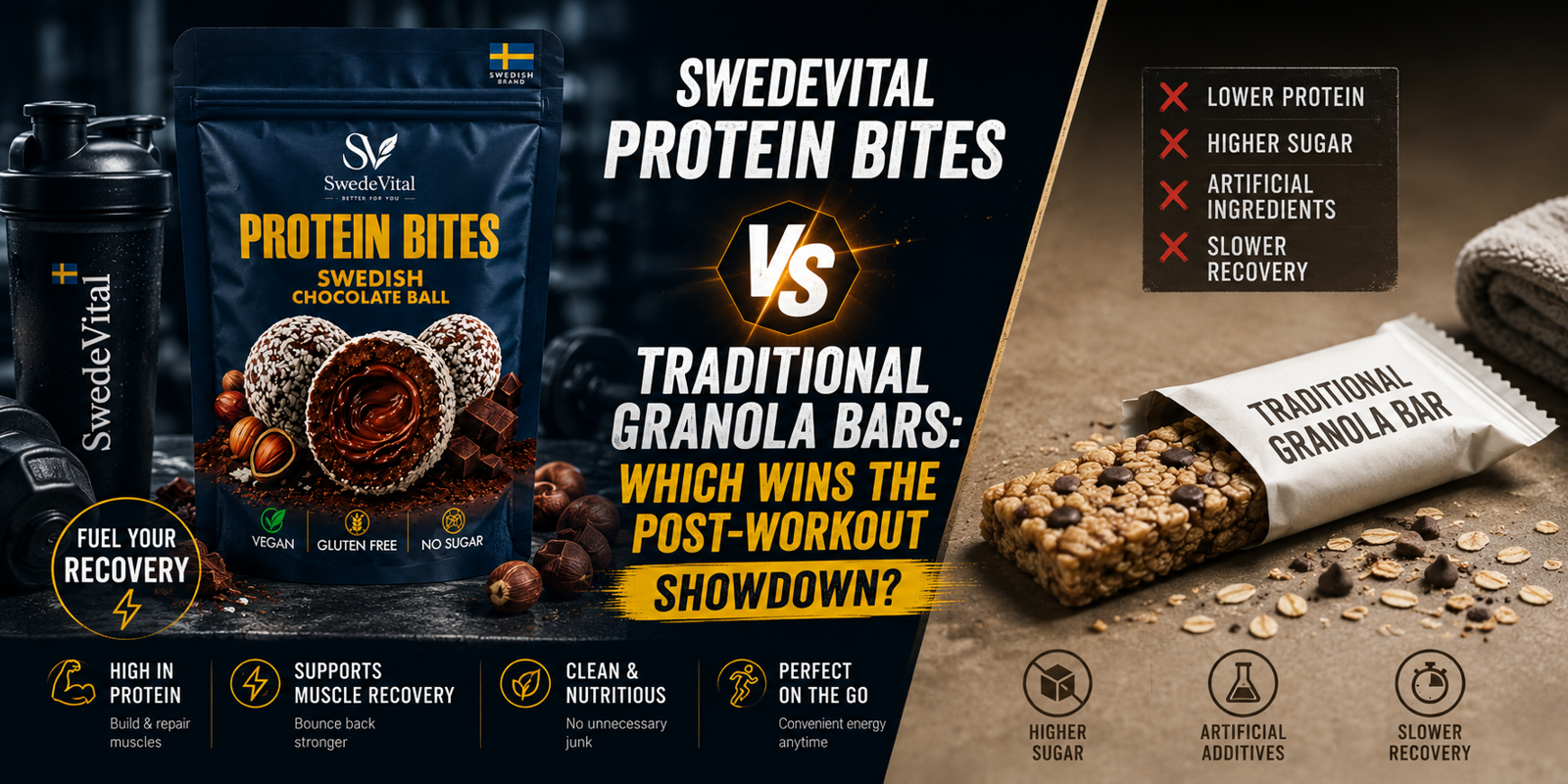 SwedeVital Protein Bites vs Traditional Granola Bars: Which Wins the Post‑Workout Showdown?