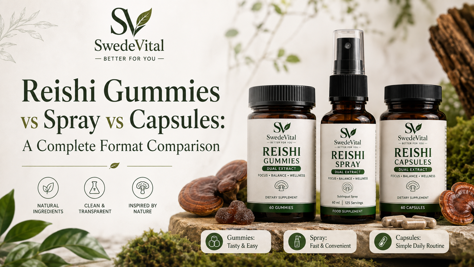 Reishi Gummies vs Spray vs Capsules: A Complete Format Comparison
