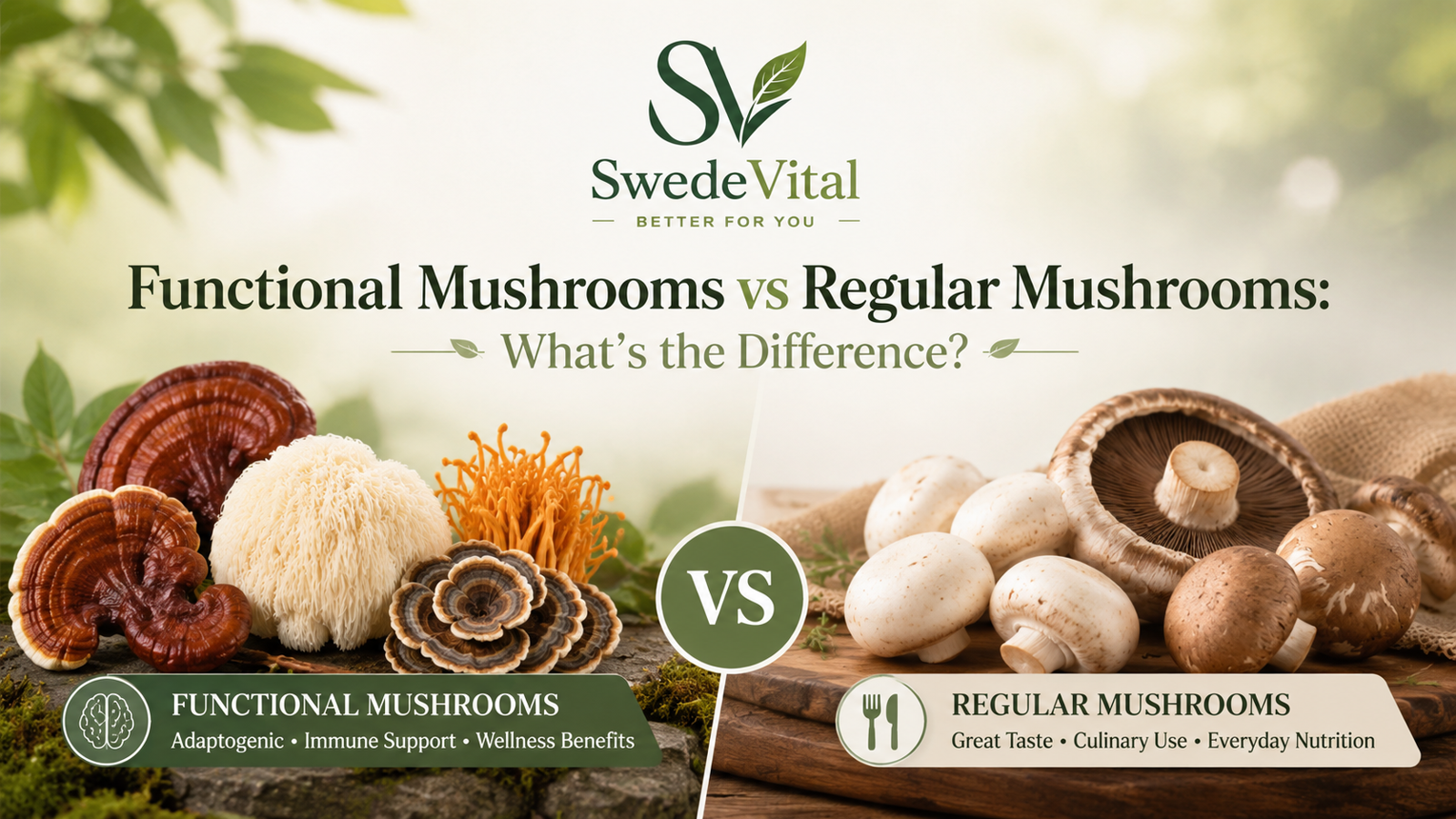 Functional Mushrooms vs Regular Mushrooms: What's the Difference?