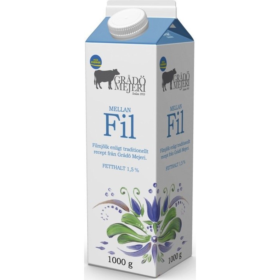 Grådö Mejeri Mellanfil 1.5% 1 liter